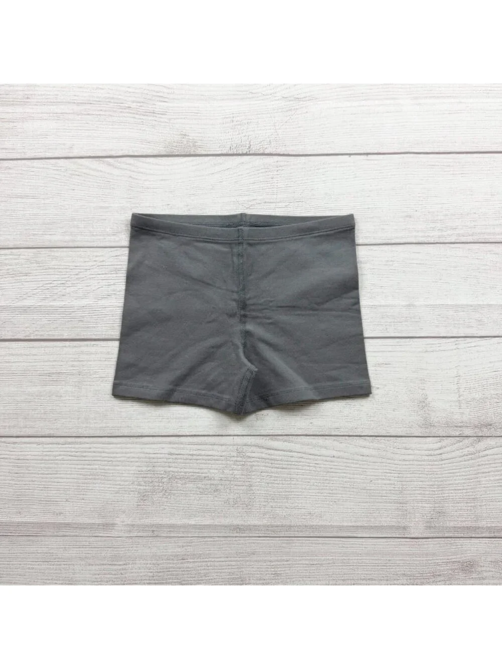 Primary Kids Gray Bike Shorts Soft Stretch Fabric Cotton Blend 6-7